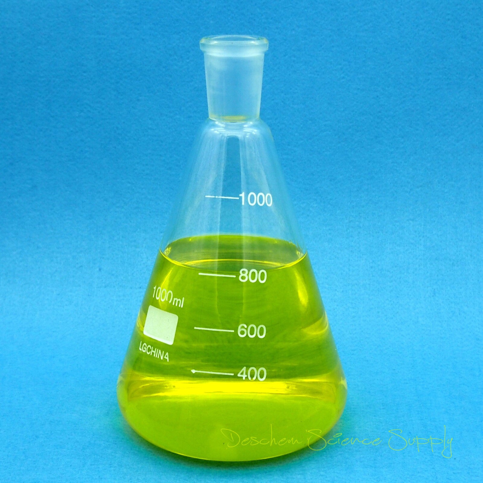 1000 ml, 24/40, matraz de Erlenmeyer de vidrio, 1L, botella cónica, cristalería química de laboratorio