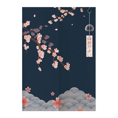 Japanilainen kirsikankukka suuri aalto ovi verho koriste verho koti makuuhuone keittiö kylpyhuone puoliverho feng shui verho: 04 / 85 x 90cm