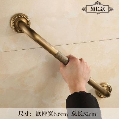30/40/50cm badrum säkerhets räcke snidade antika toalett badkar säkerhetshandtag mässing borstad dusch stöd verktyg: 52cm