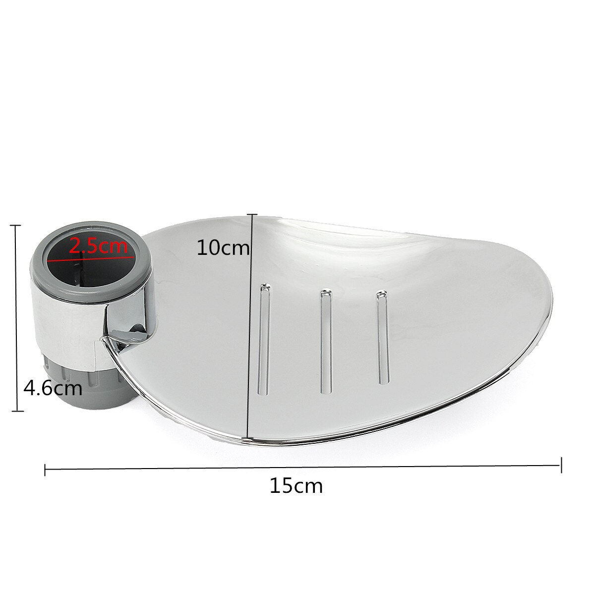 Såpe oppvaskboks såpeholder 22-25mm abs plast skinne såpe pall dusjstang glidestang baderom maskinvare sølv justerbar holdbar