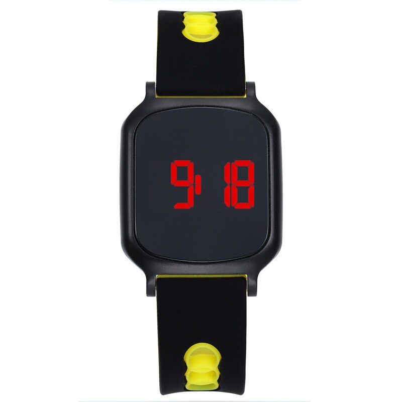 Armbåndsur børn ure børn til piger drenge sport elektronisk armbåndsur ledet digital børneur studerende se: Gul