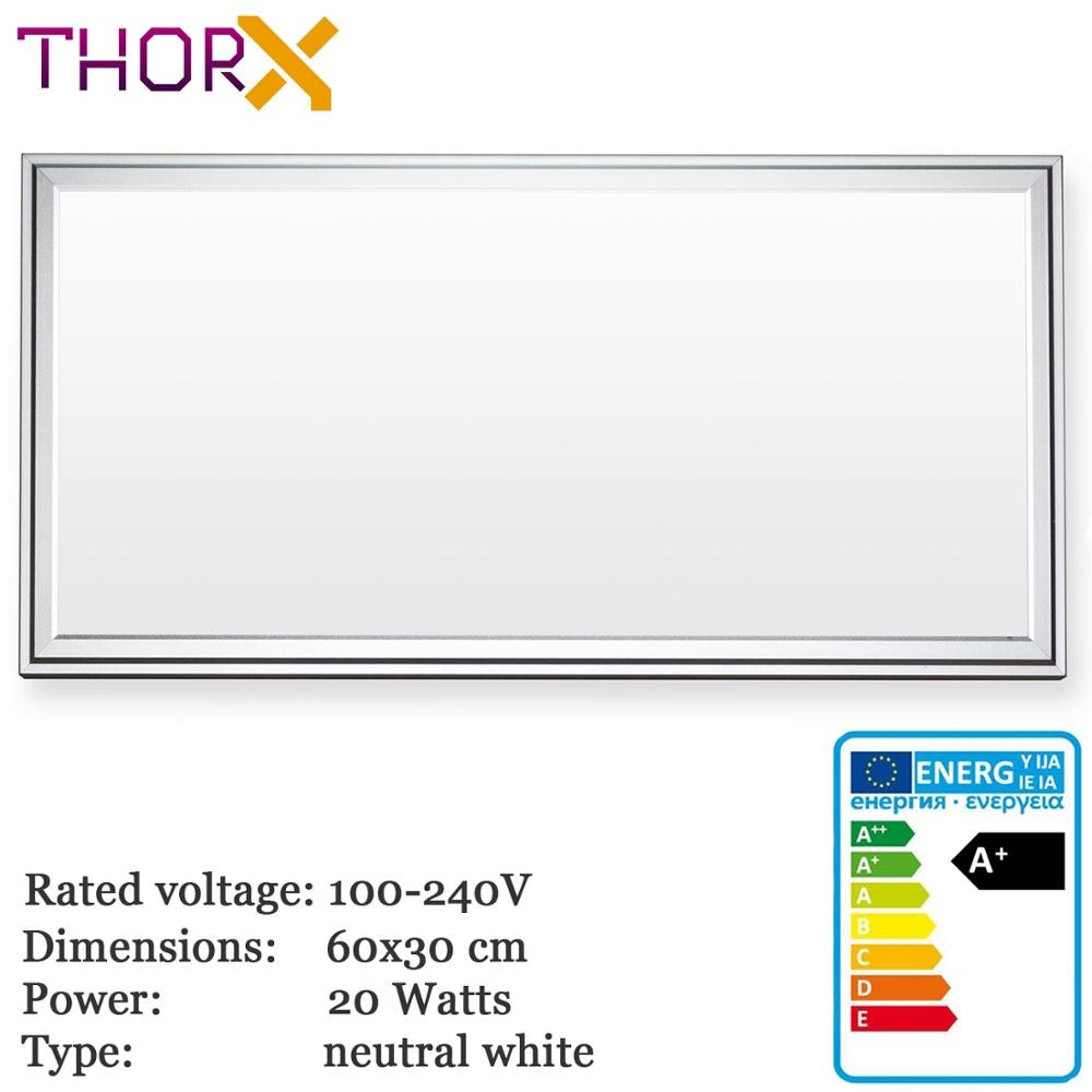 ThorX 60x30 cm Ultraslim LED Panel - 20 W, 1600 Lm ceiling light led driver 100-240V cold/warm/neutral Japan Korea fast