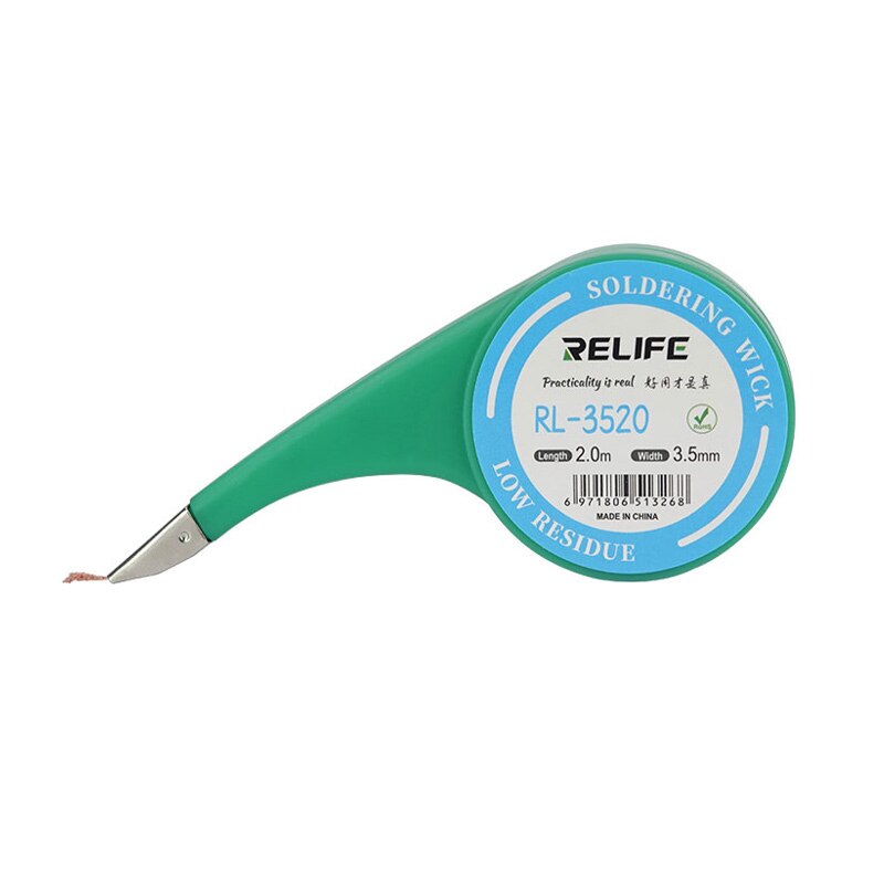 Relife vektråd för bga svetsreparation 1.5mm 2mm 2.5mm 3mm 3.5mm bredd 2m längd avlödning fläta svetsning lödborttagningsverktyg: 3.5mm 3520