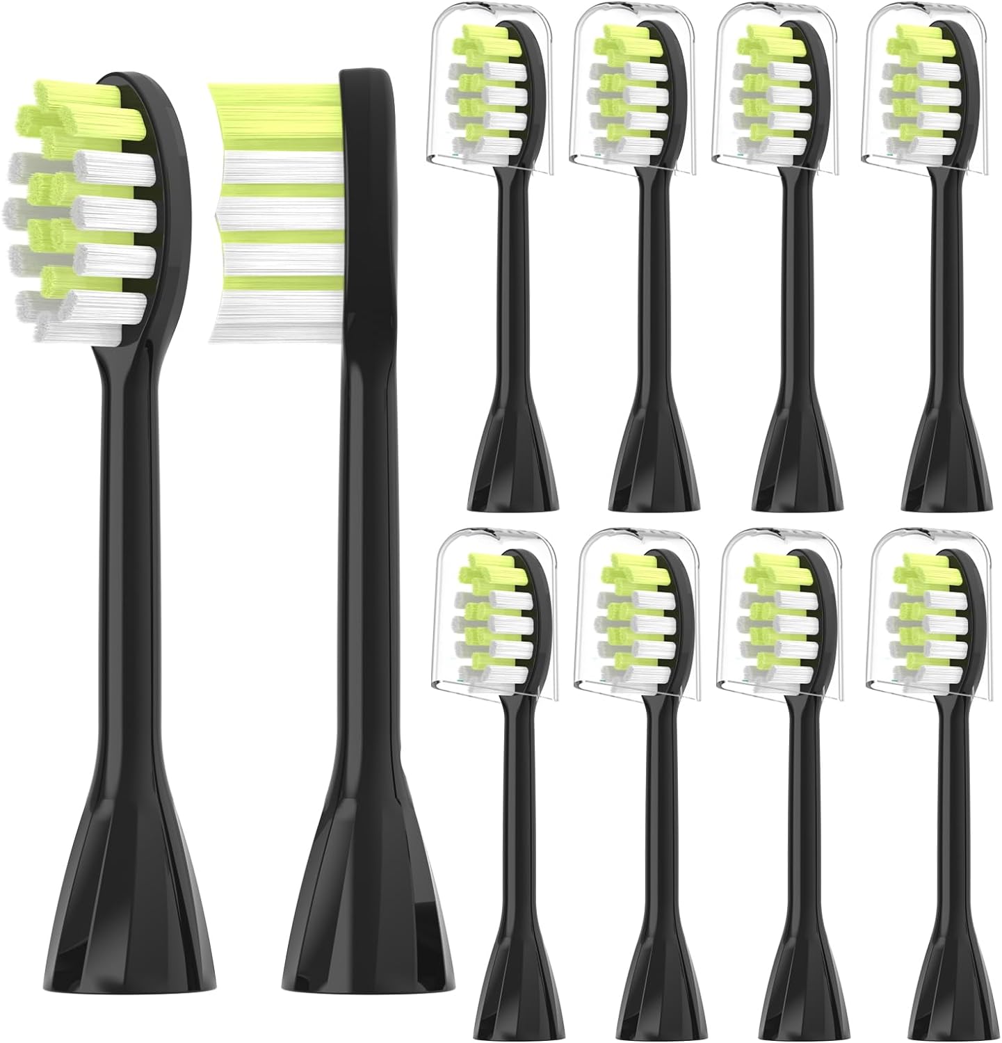 4Pack Replacement Toothbrush Heads Compatible with Ph One Soni care Electric Toothbrush Head HY1100 HY1200 BH1022: Brown