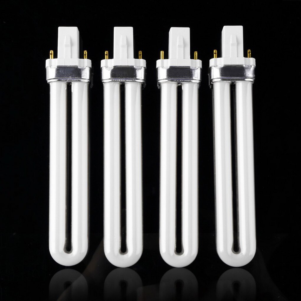 Tubo de lámpara UV de 9W, Bombilla de tubo de luz de repuesto para esmalte de Gel UV, lámpara de curado, luz secadora para arte de uñas DIY, , 4 Uds.