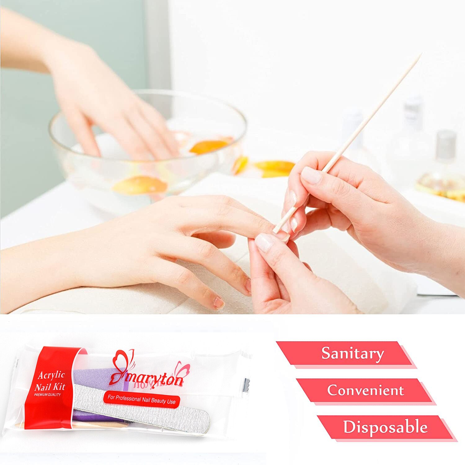 100 Sets Nail Tools Disposable Manicure Kit Disposal Manicure Set Nail Kit Salon Use Only Nail Set Nail Art Set