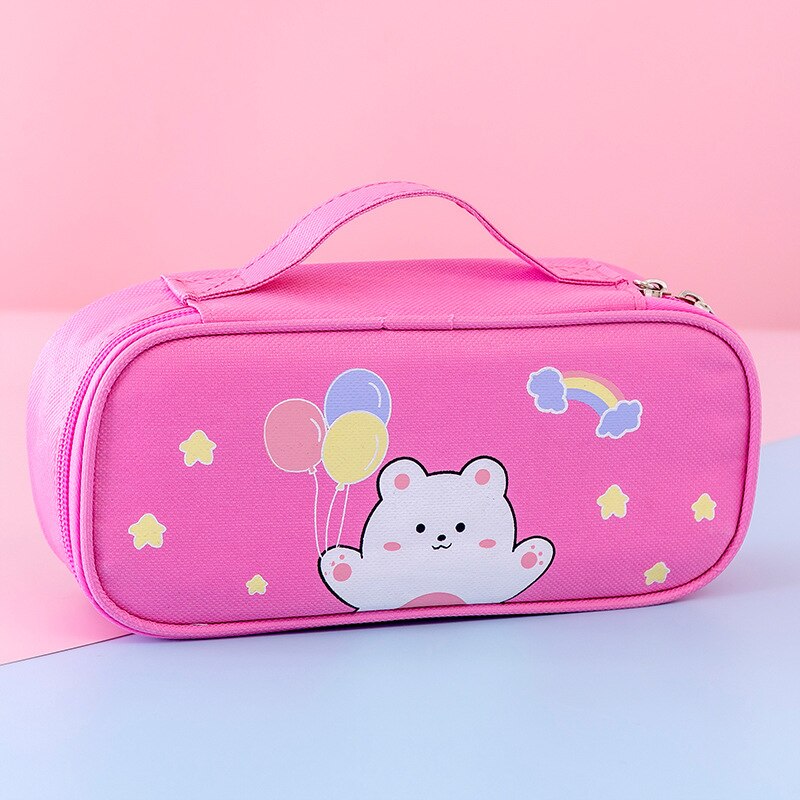 Draagbare Etui Grote Capaciteit Potlood Gevallen Multifunctionele Pencilcase Effen Kleur Estuche Escolar Trousse Scolaire: 2