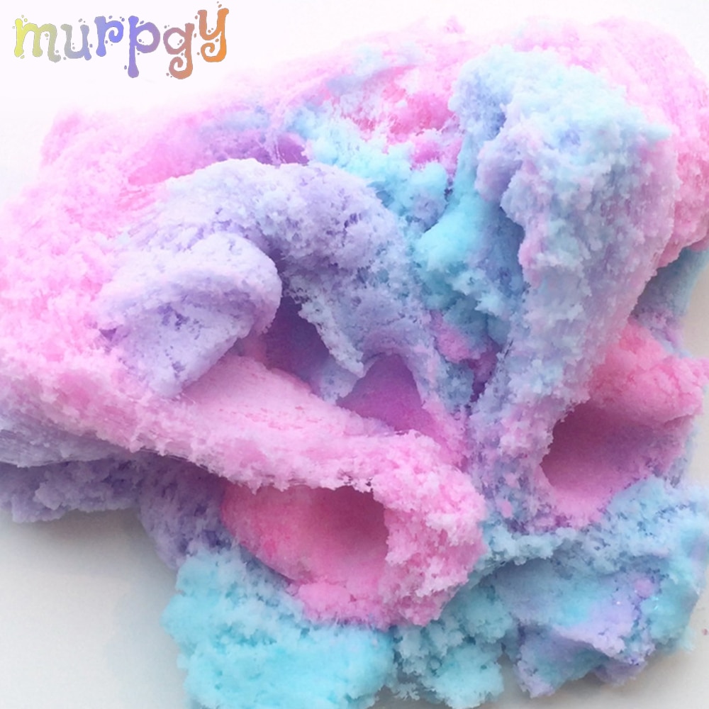 80ml Colorful Cloud Slime Fluffy Polymer Anti Stress Charms Cotton Mud Magic Glue Crystal Clay Plasticine Supplies Kids Toys