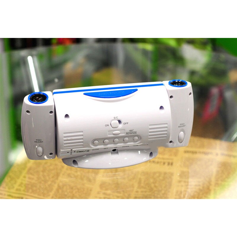 Electronic Alarm Clock LCD Display Snooze Alarm Clock LED Backlight Bell Timer Projection Digital Alarm for Bedroom