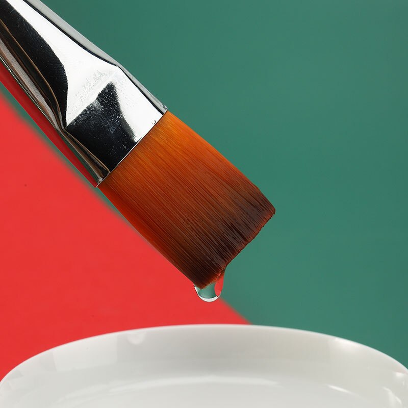Nylon Paint Brush Used To Wood Makeup Safety Acrylic Watercolor Oil Painting for Artist Drawing Art Supplies No.1 A168 1Pcs