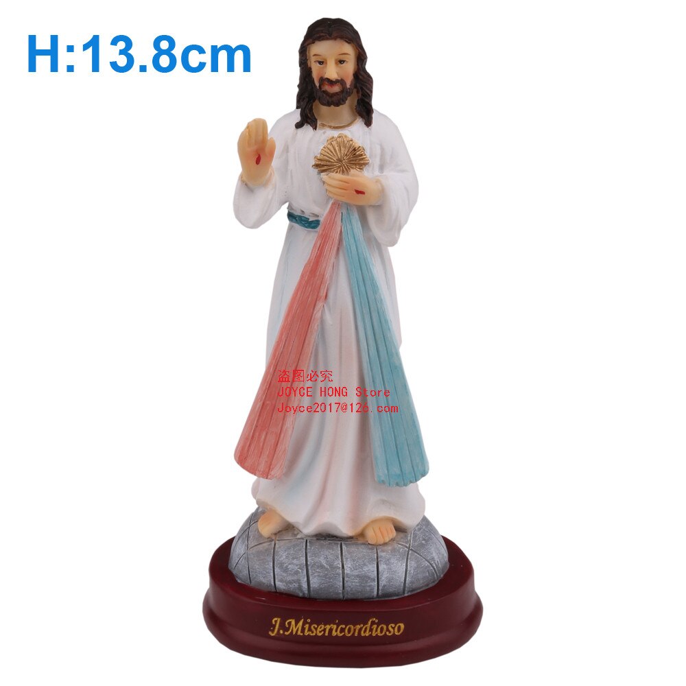 Décoration de Statue de jésus, Figurine de décoration catholique et chrétienne, ornement, souvenir,: 6x5x13.5cm