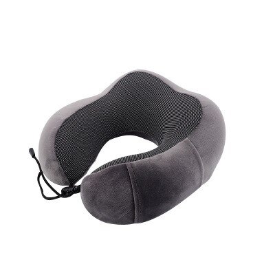 U-shaped Memory Schaum kopf Hals Kissen Weiche Langsam Rebound Raum Reise lagerung Flugzeug Flug kissen Gesundheits Kissen: Dark gray
