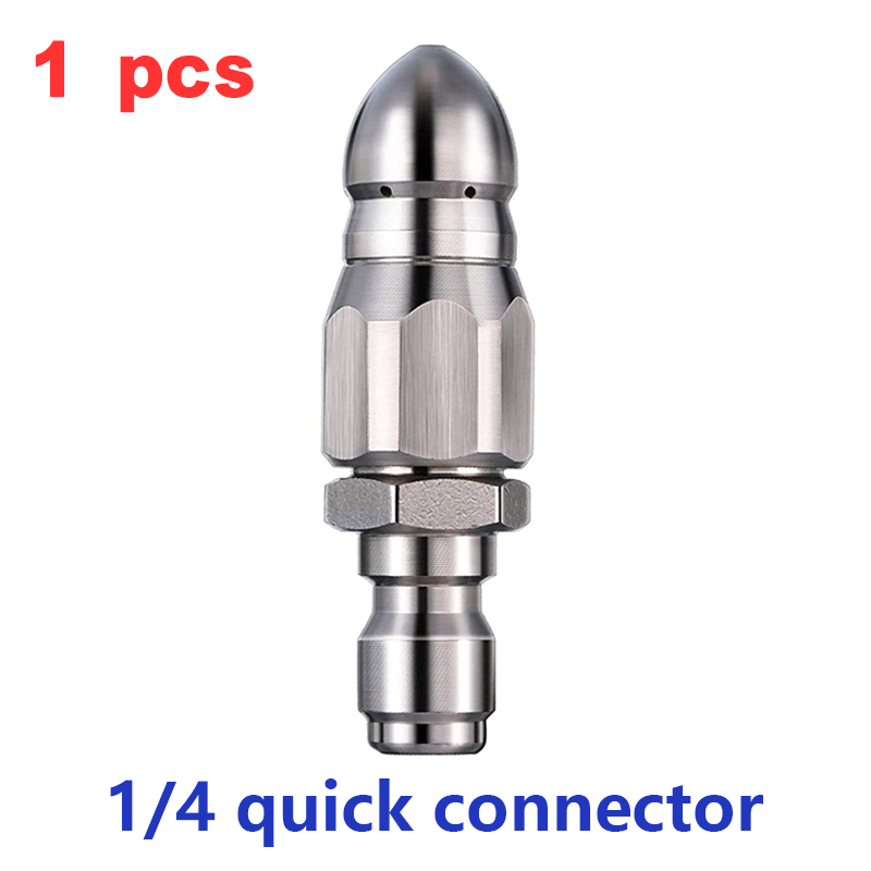 furet deboucheur canalisation ROUE G1/4 ", connecteur rapide, buse de nettoyage des égouts, buse de tuyau haute pression, accessoires de lavage, buses d'égout adaptateur nettoyeur haute pression deboucheur canalisation: 1 pcs
