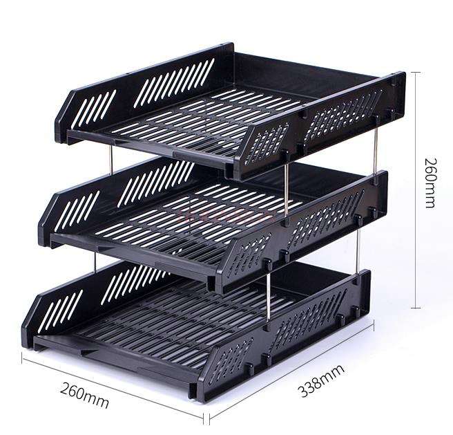 Nauka papeterii blok plików trójwarstwowe plastikowe pudełko na dokumenty archiwum organizowanie informacji regały magazynowe foldery