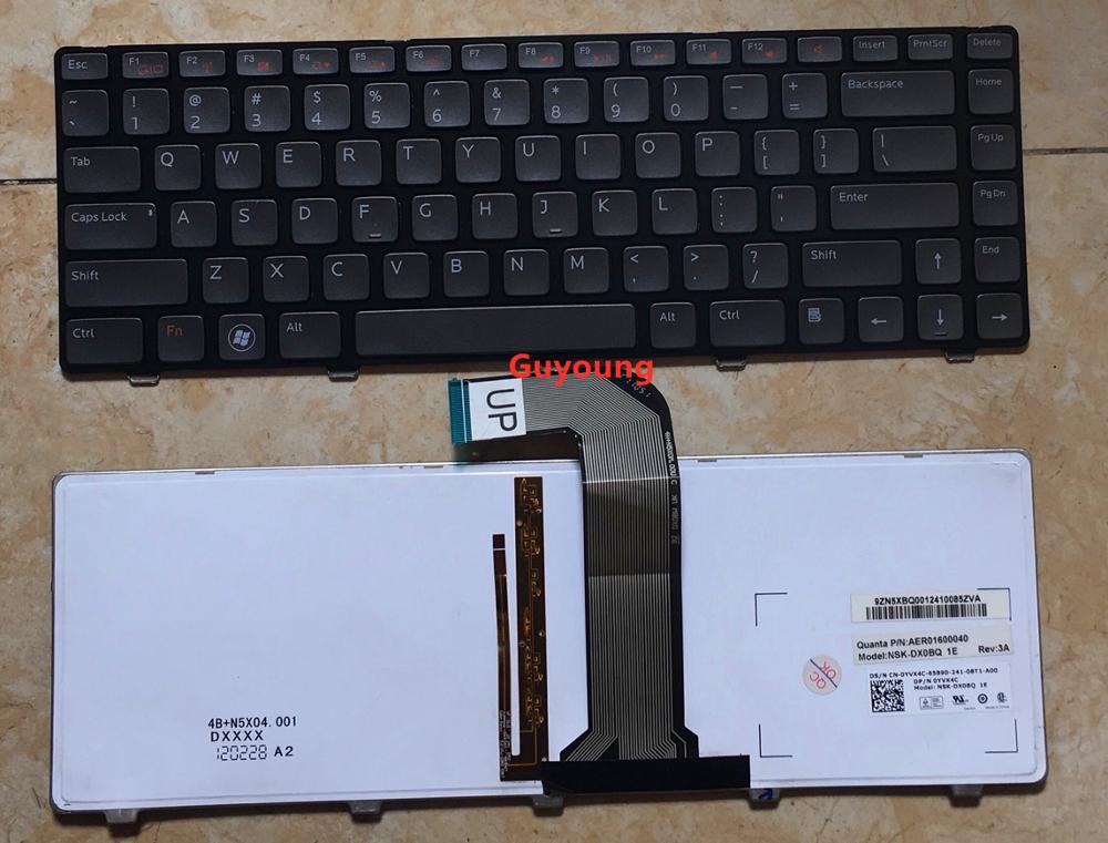 Laptop US Keyboard for Dell Inspiron 15 14R-7420 7520 5520 5525 3450 3460 English backlight