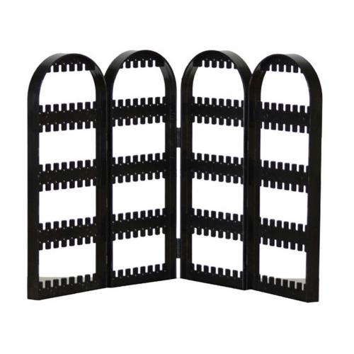 Arrivals 2/3/4 Fans Panels Jewelry Display Jewelry Organizer Earring Organizer Acrylic Jewelry Holder Makeup Organizer: 4 Fans Black