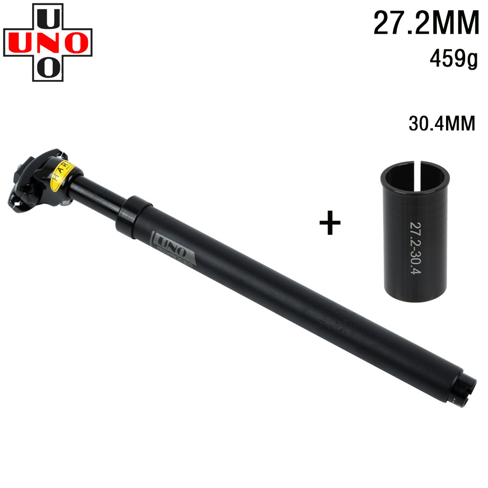 UNO MTB Suspension Sattelstütze Mountainbike Sattelstütze 27,2mm 28,6 30 30,4 30,9 31,6mm X350MM Stoßdämpfer Dämpfung ultraleicht: 30.4x350mm black