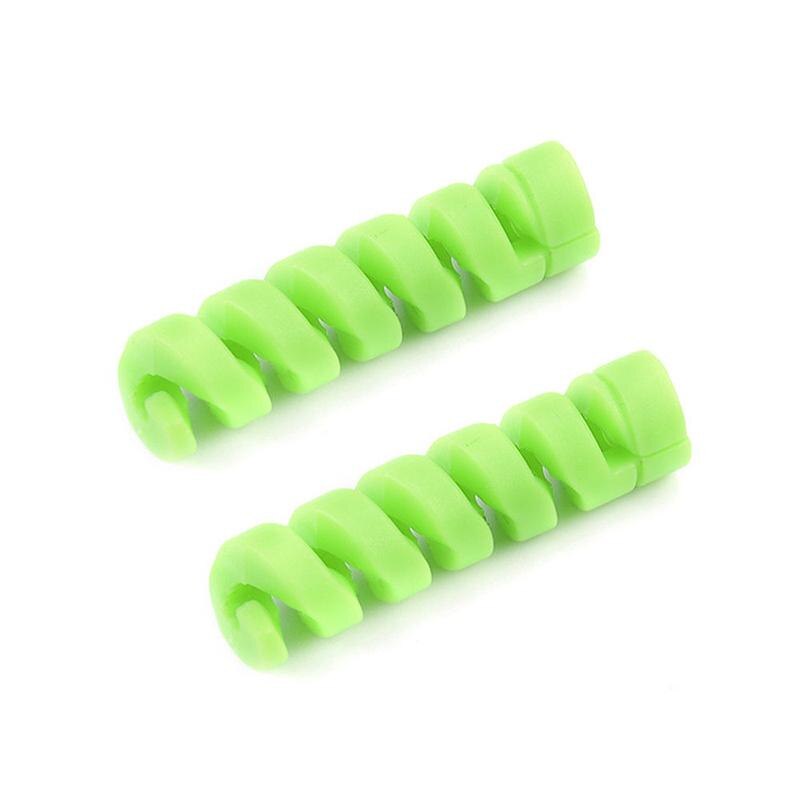 2Pcs Oplaadkabel Protector Saver Cover Voor Apple iPhone USB Charger Cable Koord Schattig Beschermhoes Voor Telefoons Kabel: green