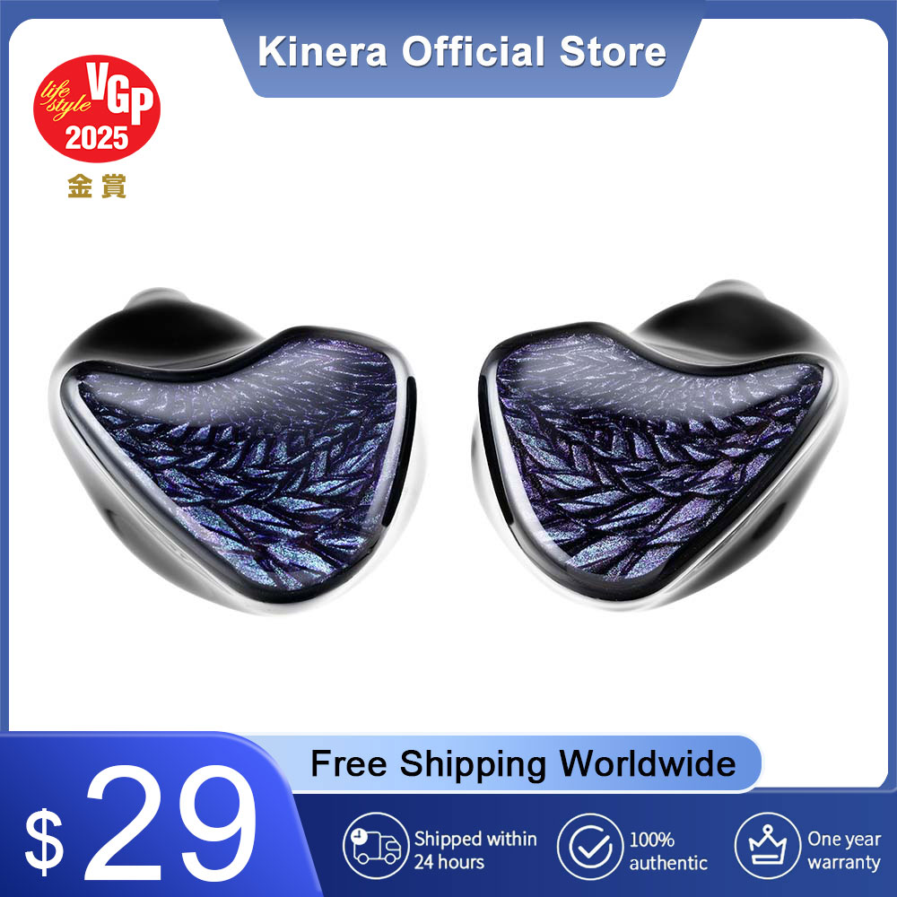 Kinera Celest Wyvern Czarne słuchawki douszne 10 mm LCP Dynamiczny sterownik z odłączanym mikrofonem wysięgnikowym Kabel IEM Słuchawki audio