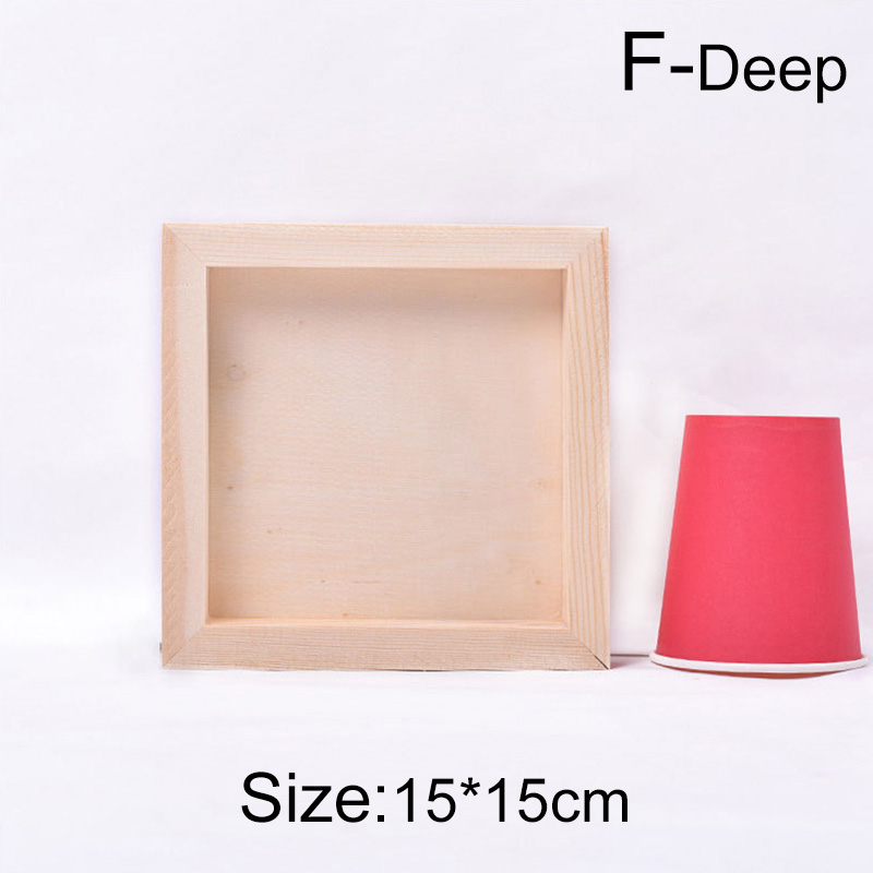 Houten Diy Blank Photo Houders Kinderen Diy Klei Fotolijsten Voor Thuis Craft Party Kids Desktop Ornament Fotolijst: F
