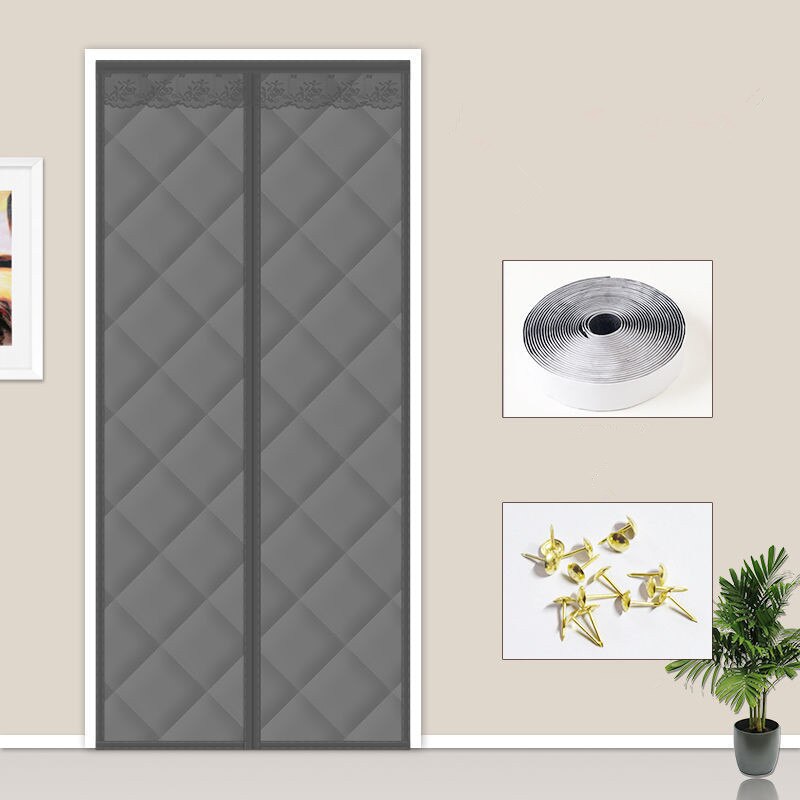 Winter Magneet Auto Sluiten Deur Gordijn Schermen Anti Mosquito Magnetische Winddicht Warme Deur Scherm: gray / 120x240cm