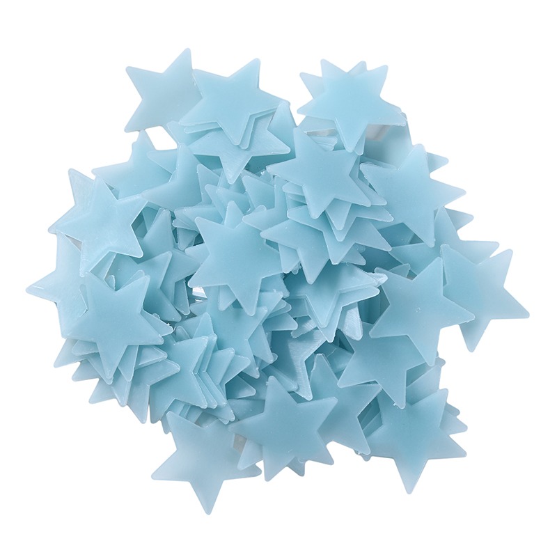1 Pack (100 pcs) Small Fluorescent Green Luminous Stars Wall Stickers Fluorescent Star Patches Best Home Wall Home Decorations: Blue Small