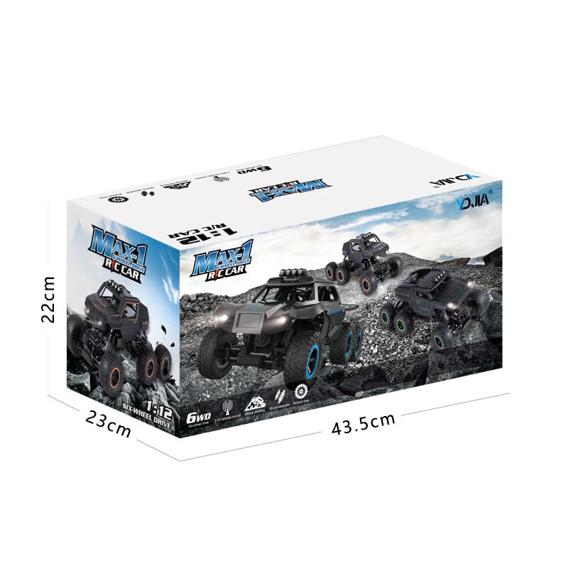 D823 Big Size 39Cm 1:12 Rc Auto 6WD 2.4Ghz Afstandsbediening Crawler Met Licht Off Road Voertuigen Hoge speed Truck Kinderen Speelgoed