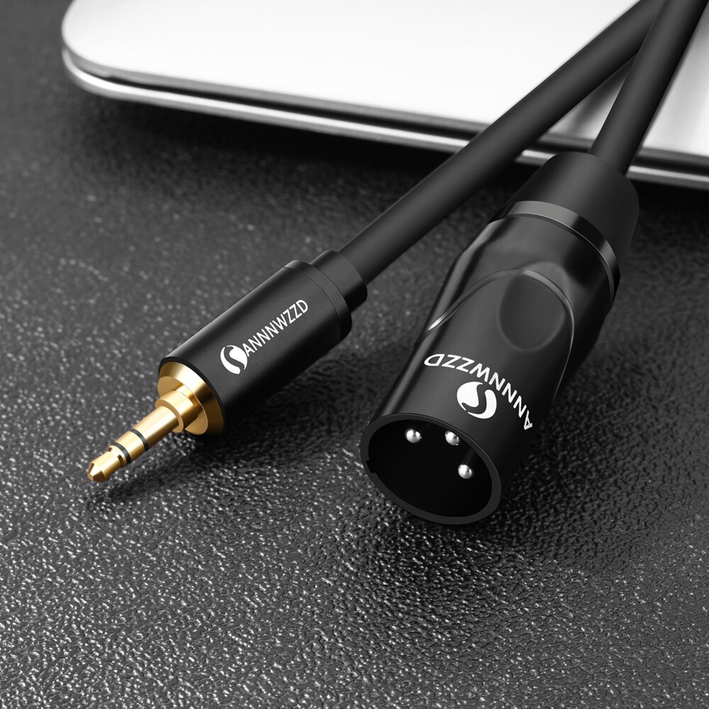 3.5mm Jack to XLR Cable TRS Stereo Male to XLR Male Balanced Interconnect Audio Cable for Microphones Sound Consoles Amplifier