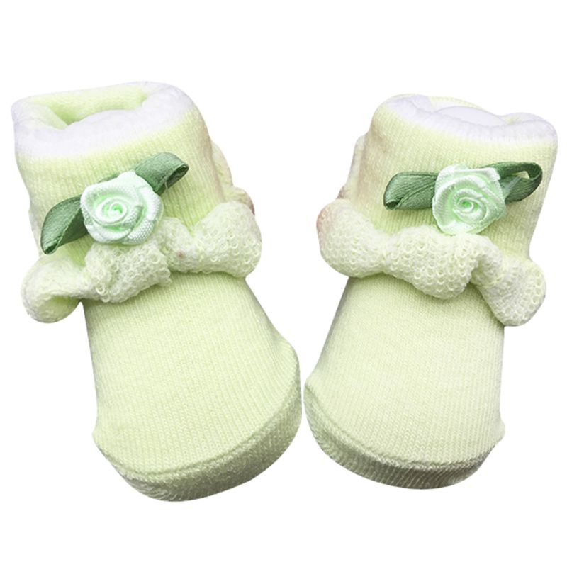 Macio bebê nascido infantil menino menina meias de algodão 0 6 6 mês flor laço tornozelo meias dropshipping