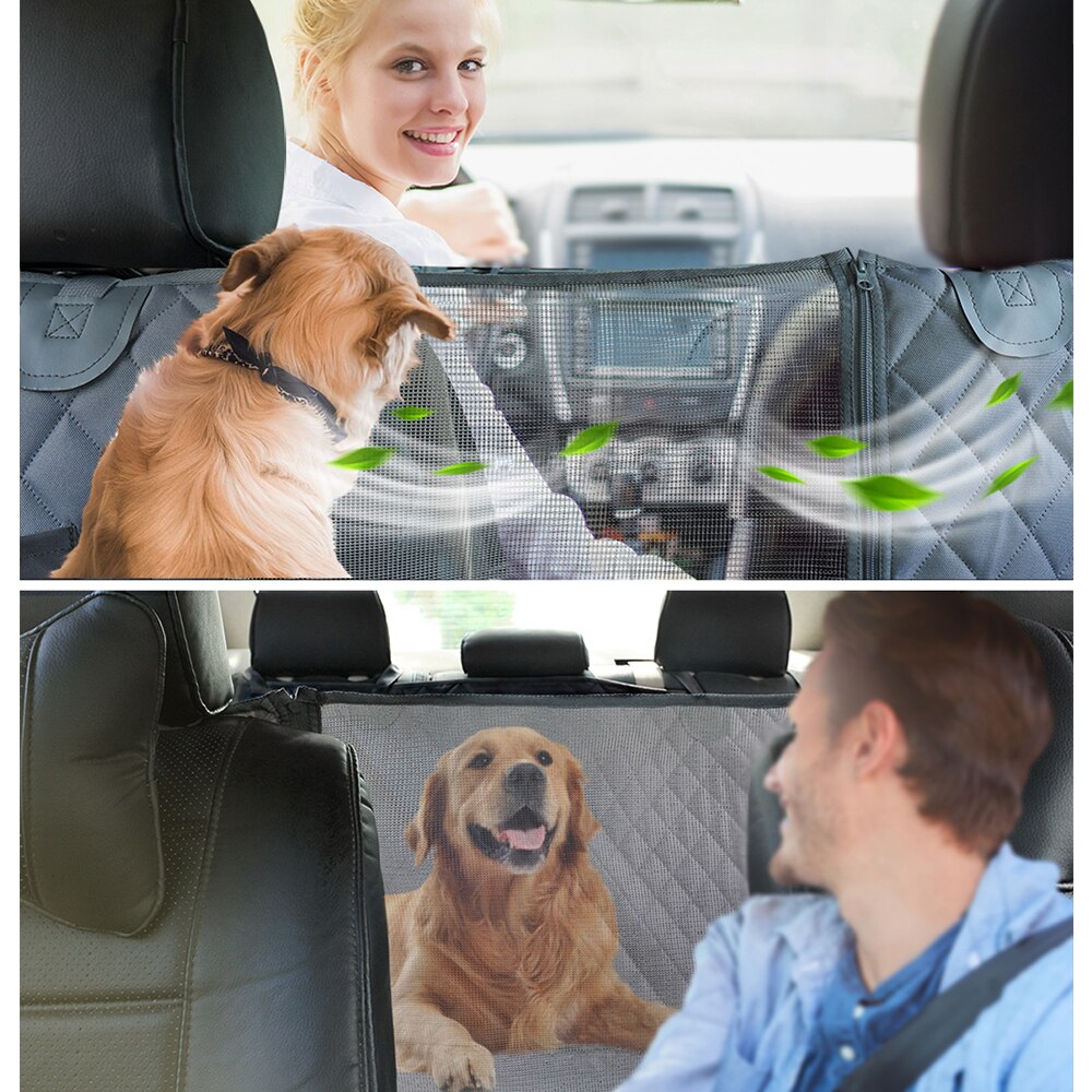 Couverture de siège de voiture pour animaux de compagnie,imperméable à l&#39;eau, hamac arrière, accessoires de voyage, tapis de coffre, protecteur, porte-chiens