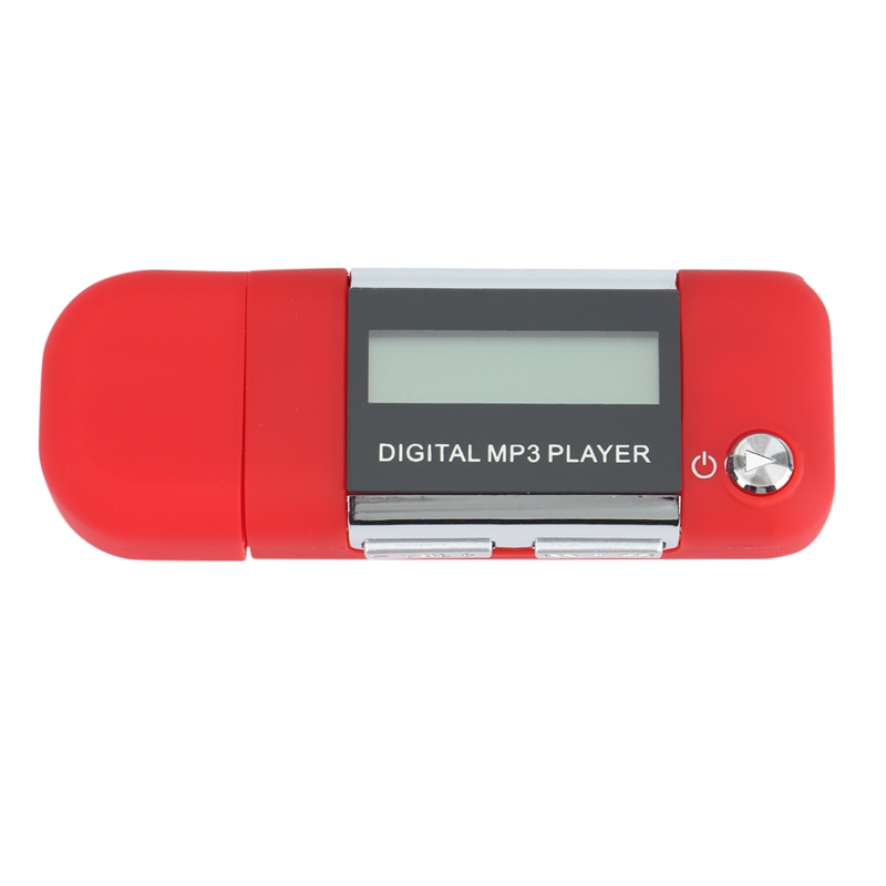 Mp3 Player 4GB U Disk Music Player Supports Replaceable AAA Battery, Recording: Red