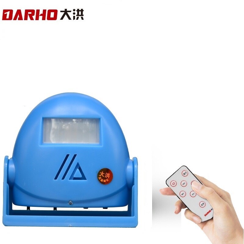 Darho Remote Draadloze Pir Motion Winkel Winkel Kantoor Sensor Detector Deurbel Gate Entry Welkom Chime Deurbel Inbraakalarm: Blauw