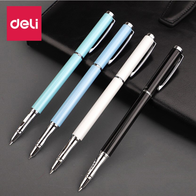 Deli EF nib ink fountain pen for school office writing supply luxury pen with box calligraphy business