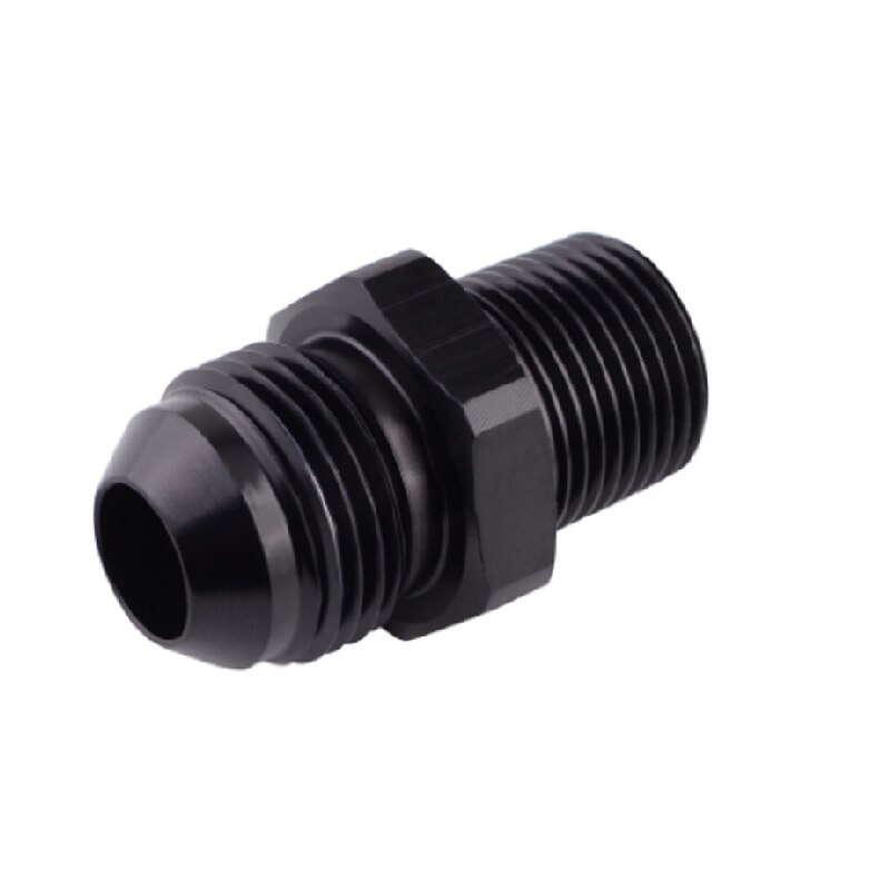 Straight Adapter 6 AN to 3/8 NPT Fitting Black !