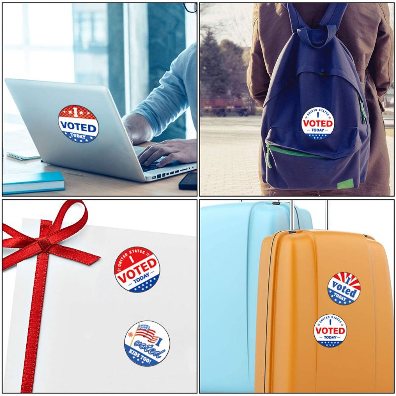 500 Pieces Stickers Patriotic Election Stickers Waterproof Decals for Election Day Parade Celebrations