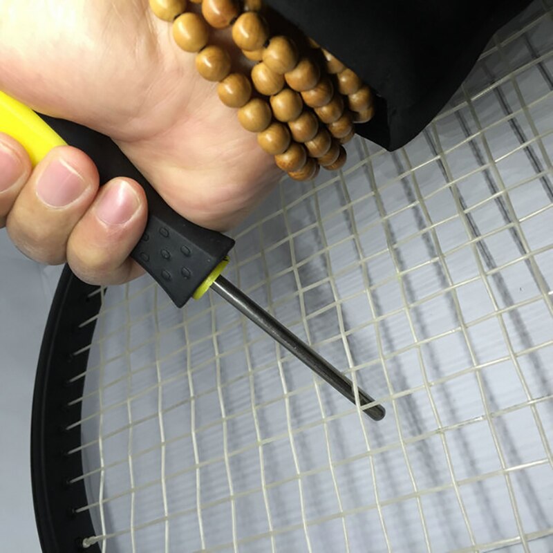 1pc Manual punzón raqueta de badminton Tenis de máquina de herramientas cono cuerda deportiva raqueta tenis herramientas