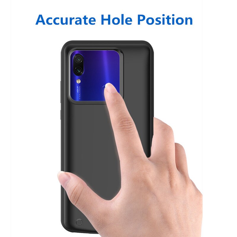 Draagbare Power Bank Batterij Case Voor Xiaomi Redmi Note 7 Externe Batterij Oplader Cover Case 6800Mah Power case