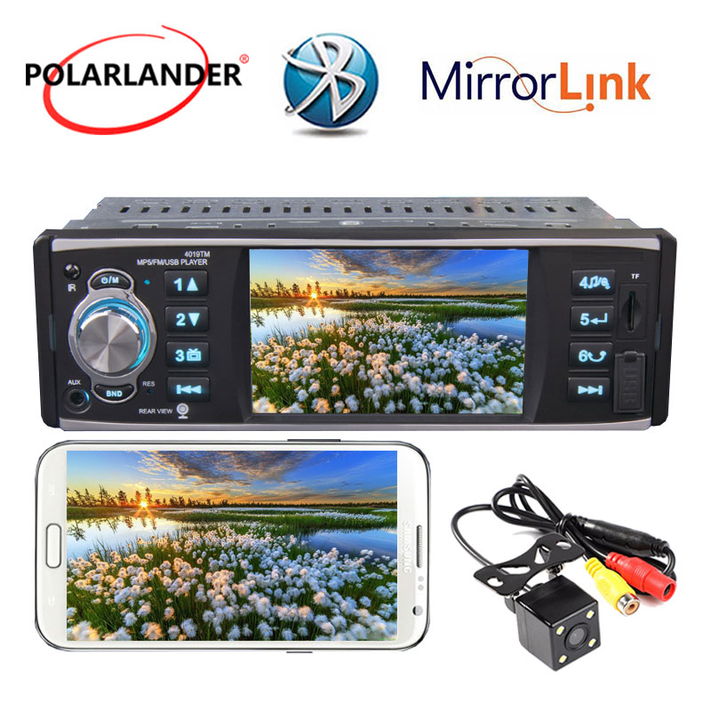 Autoradio Car Radio 1 Din 4 Inch HD USB / SD /FM Stereo Bluetooth MP5 Player Mirror Link Radio Cassette Player Touch Screen