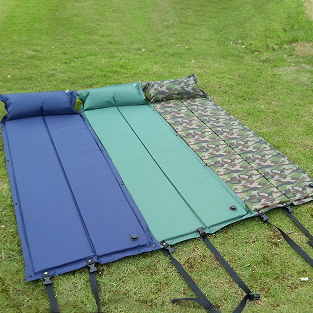 foldable outdoor camping splicable inflatable sponge sleeping pad 183 * 57 * 2.5cm Air Mattress Bag Camping Pad Picnic Beach Mat