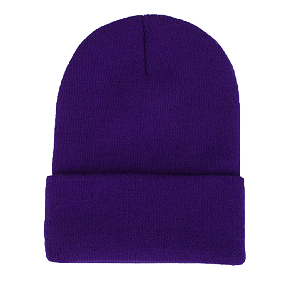 Wollen muts herfst winter unisex wollen muts zachte gebreide muts schedel mutsen warme effen kleur skimuts