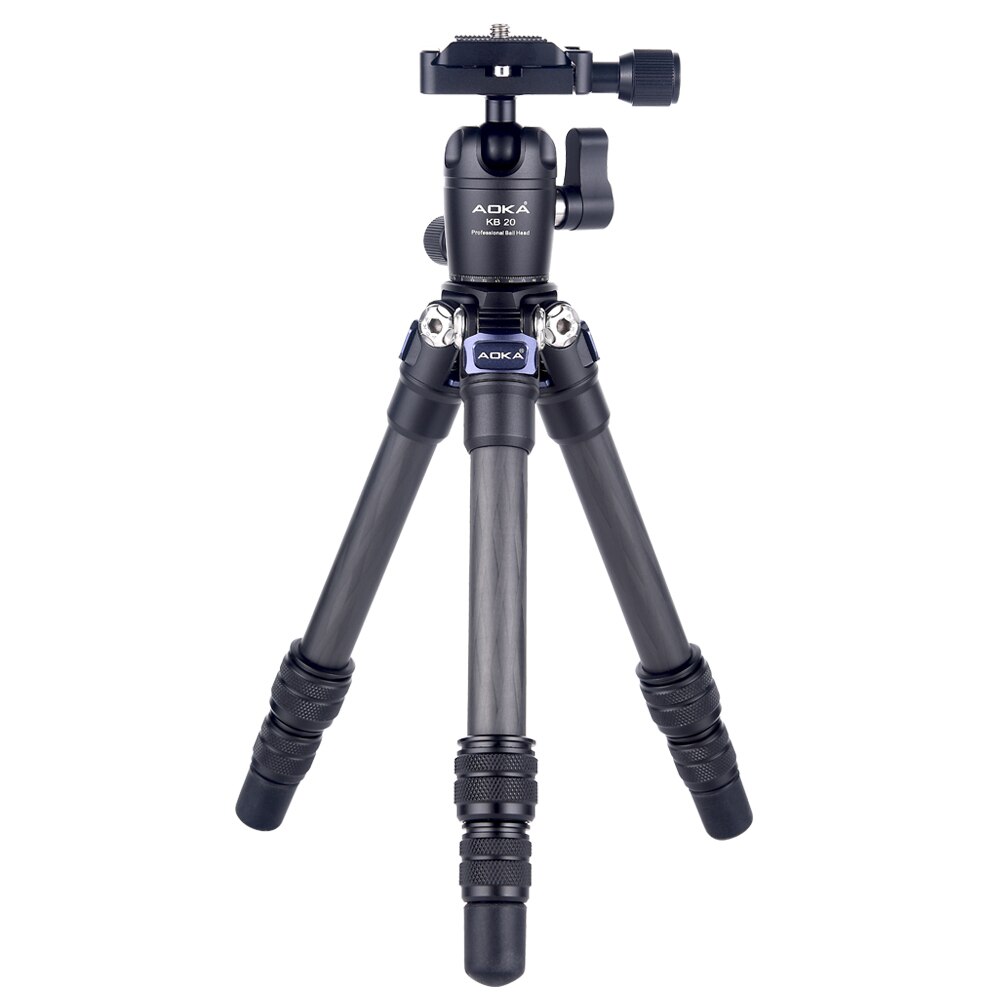 AOKA-cámara portátil CMP163C de fibra de carbono, rótula de bola de trípode para SLR DSLR, cámara Digital ligera de