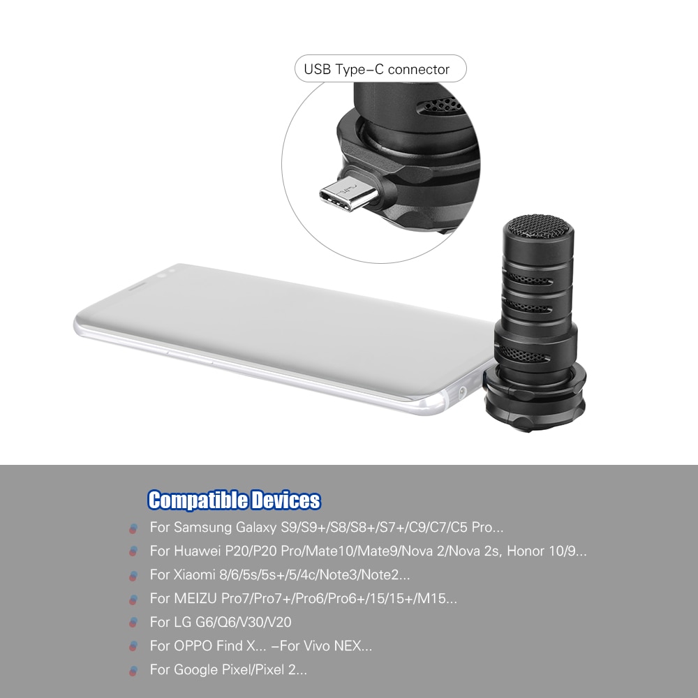 BOYA BY DM100 DM200 A7H, micrófono de condensador Digital para iPhone, Samsung tipo C, teléfonos Android, iPad, iPod, 3,5mm