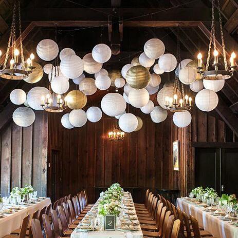 20 Pack Chinese White Paper Lanterns 4” 6” 8” 10” 12” white hanging lanterns lampion Wedding Christmas Event Party Decorations