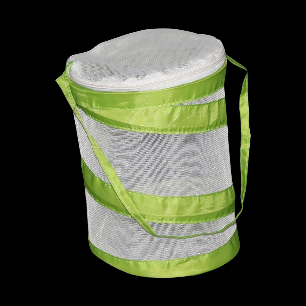Jaula plegable de malla para insectos, contenedor de alimentación cilíndrico para cría, mariposa, libélula, Mantis, transpirable
