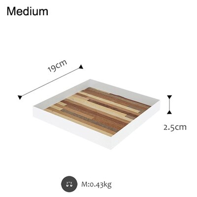 SWEETGO Picnic Tools Storage Plate Table Mat &amp; Picnic Basket Home Decoration Dessert Food Trays Camping Garden Party supplier: medium tray