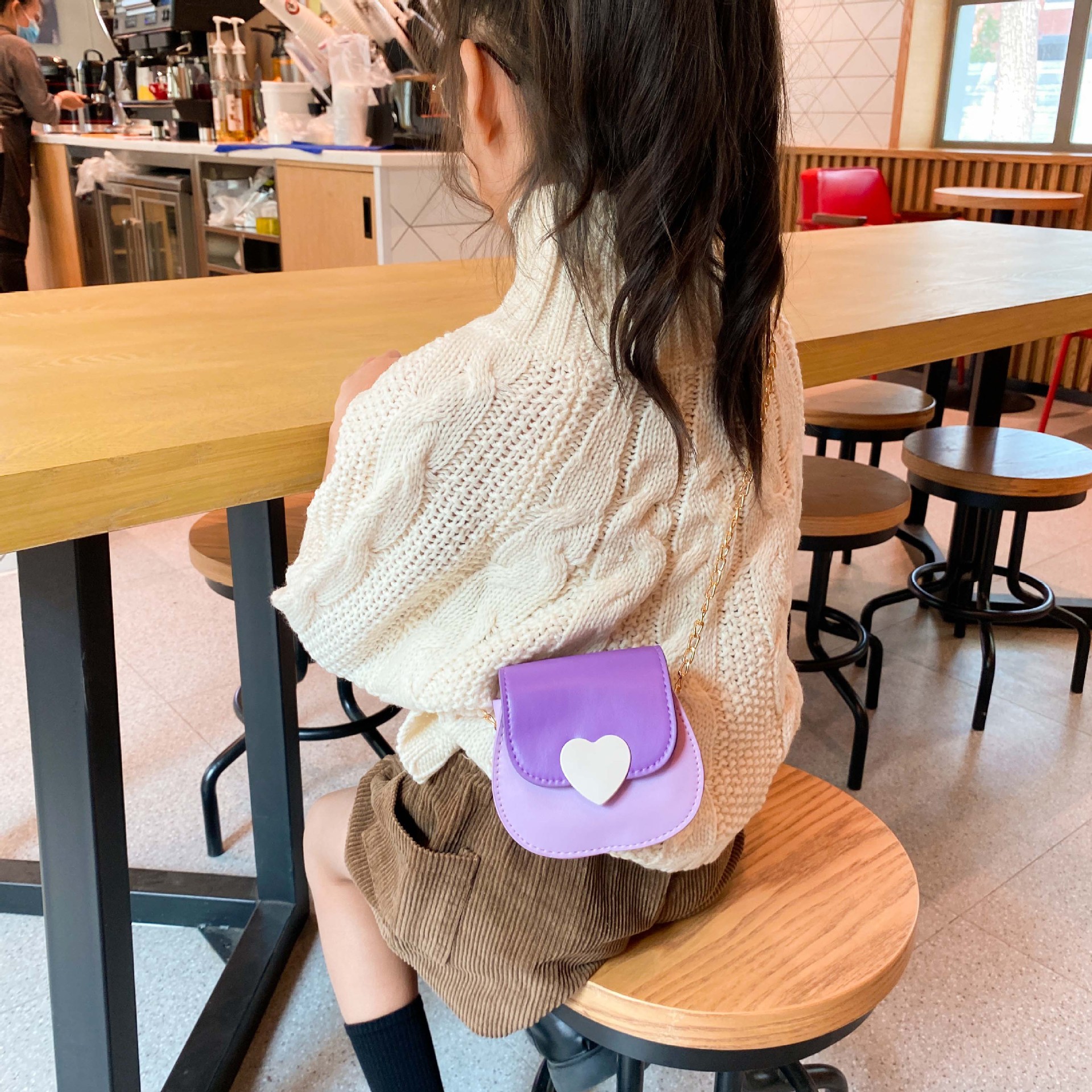 Mignon enfants Mini sacs à main et sacs à main automne hiver en cuir sacs à bandoulière pour bébé filles petite pièce pochette fille sac à main de fête