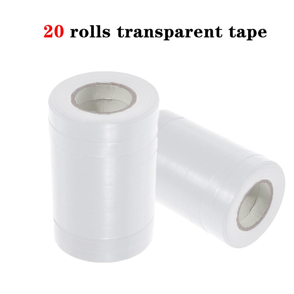 Kousenband Planten Koppelverkoop Machine Plant Tak Hand Koppelverkoop Bindmachine Gehakt Groente Tapetool Tapener Tapes Tuingereedschap: 20 Transparent Tapes