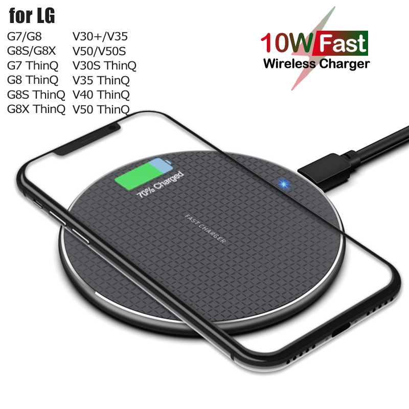 10W Schnelle Qi kabellos aufladen für LG G6 G7 G8 G8S G8X ThinQ V30 V30 + V30S V35 V40 v50 V50S ThinQ Telefon Drahtlose Ladegerät