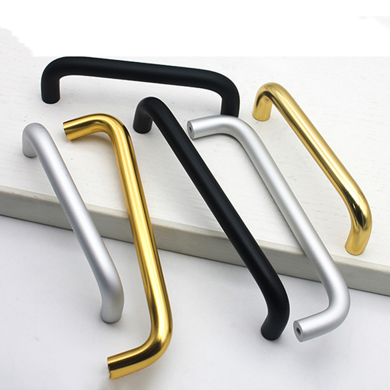 2pcs Length 64 96 128 160 192 256mm 303-Type Cabinet Handles Kitchen Door Handle Drawer Knob Aluminum Alloy Wardrobe Door Handle