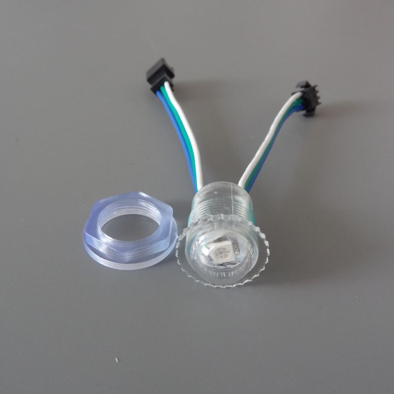 WS2813 addressable 16mm diameter;DC5V;RGB full color led smart module;0.24W(one 5050 SMD LED);IP68;clear cover